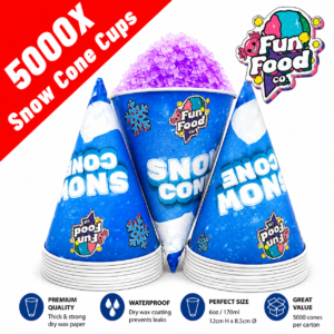 Full Carton - 5000 x 6oz (170ml) Snow Cone Cups