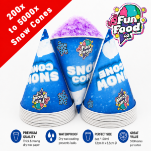 200x to 5000x 6oz (170ml) Snow Cone Cups