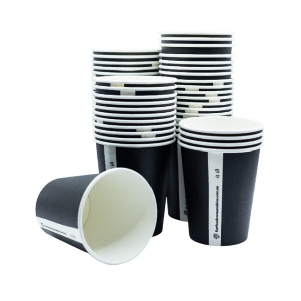 9 Oz. Black Paper Cups (260ml) for Slushies