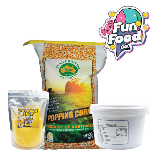 Bulk Popcorn Kit Includes Kernels, Oil, Salt with or without Bags